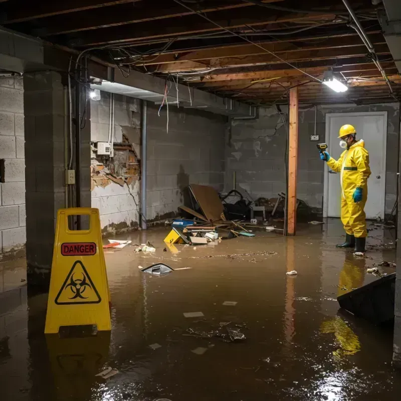 Flooded Basement Electrical Hazard in Algonquin, IL Property